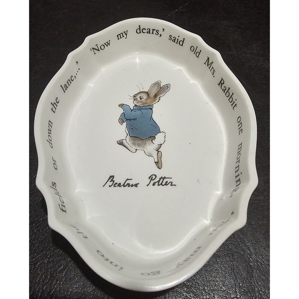 Wedgewood Nursery Collection Ceramic Trinket Dish Beatrix Potter Peter Rabbit